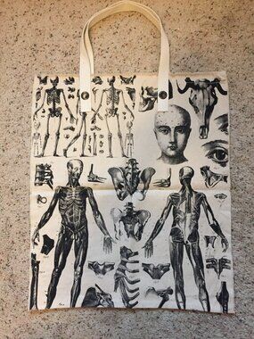 XL Canvas Anatomy Print Tote Bag